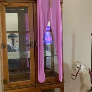 Pink Rhinestone Leggings